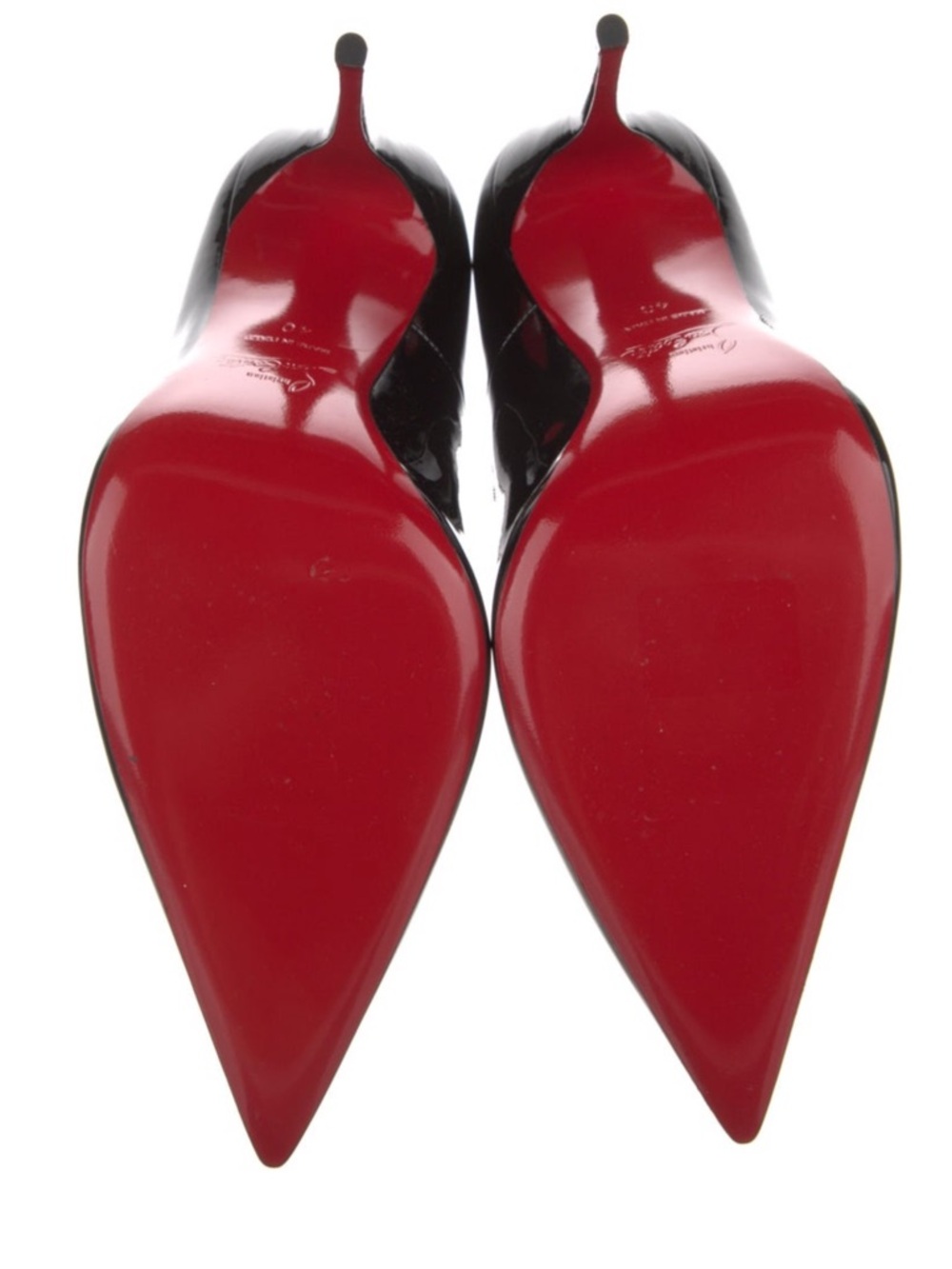 Christian Louboutin Black Patent Pointed Toe Pumps